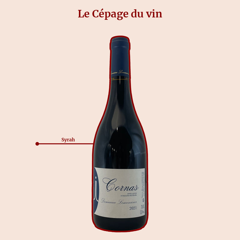 Cornas Lemenicier 2021 cépages
