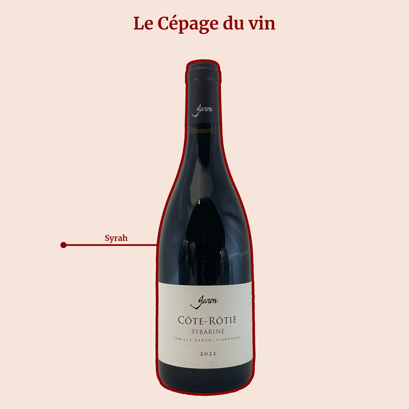 Côtes Rotie Domaine Garon Sybarine 2022 cépages