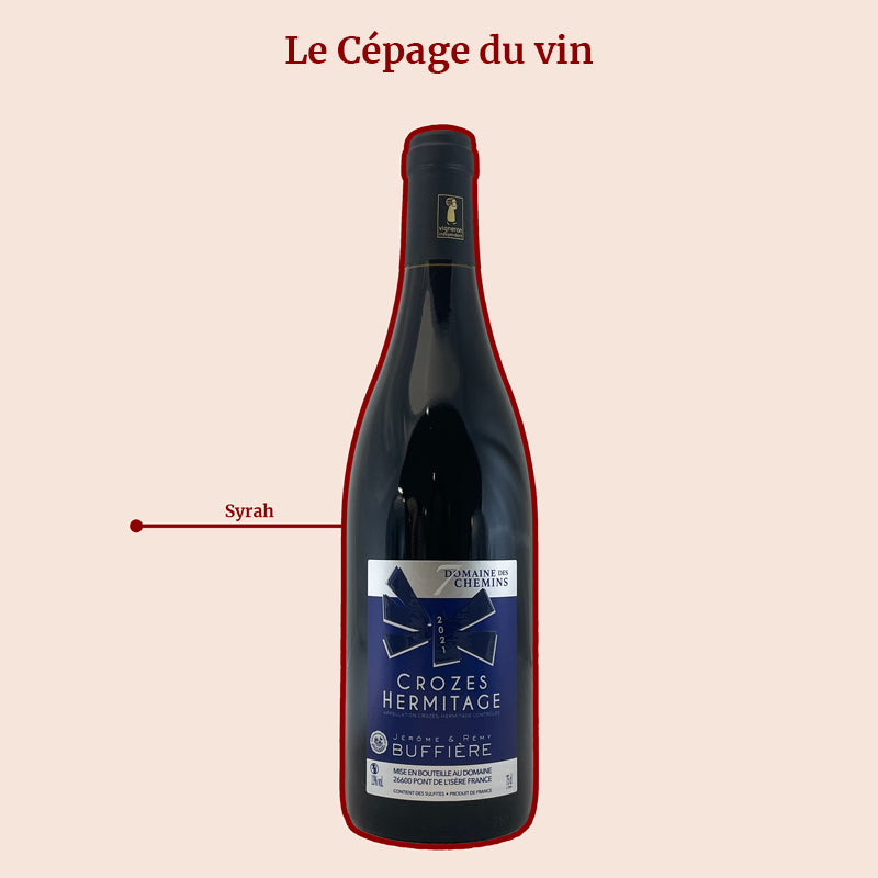 Crozes Hermitage Domaine des 7 Chemins 2021 cépages